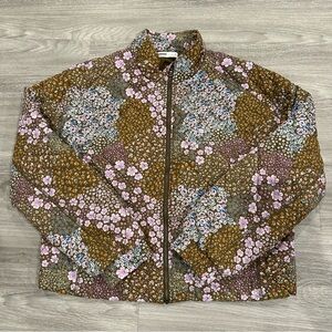 Sonoma floral zip up jacket Medium